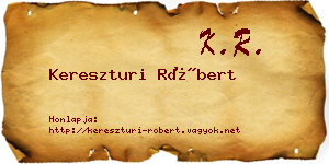 Kereszturi Róbert névjegykártya